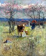 Charles conder An Early Taste for Literature France oil painting artist